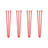 DIY Hairpin Legs Hairpin Legs 27" / Orange / Red / 1/2" Hairpin Legs Set of 4, 3-Rod Design - Orange-Red Powder Coated Finish