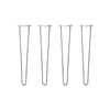 DIY Hairpin Legs Hairpin Legs 27" / Raw Steel / 3/8" Hairpin Legs Set of 4, 2-Rod Design - Raw Steel