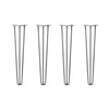 DIY Hairpin Legs Hairpin Legs 27" / Raw Steel / 3/8" Hairpin Legs Set of 4, 3-Rod Design - Raw Steel