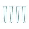 DIY Hairpin Legs Hairpin Legs 27" / Teal / 1/2" Hairpin Legs Set of 4, 2-Rod Design - Teal Powder Coated Finish