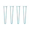 DIY Hairpin Legs Hairpin Legs 27" / Teal / 3/8" Hairpin Legs Set of 4, 2-Rod Design - Teal Powder Coated Finish