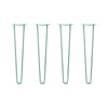 Hairpin Legs Set of 4, 2-Rod Design - Turquoise Powder Coated Finish