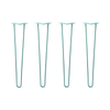 DIY Hairpin Legs Hairpin Legs 27" / Turquoise / 3/8" Hairpin Legs Set of 4, 2-Rod Design - Turquoise Powder Coated Finish