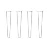 DIY Hairpin Legs Hairpin Legs 27" / White / 1/2" Hairpin Legs Set of 4, 2-Rod Design - White Powder Coated Finish