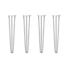 DIY Hairpin Legs Hairpin Legs 27" / White / 1/2" Hairpin Legs Set of 4, 3-Rod Design - White Powder Coated Finish