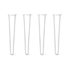 DIY Hairpin Legs Hairpin Legs 27" / White / 3/8" Hairpin Legs Set of 4, 2-Rod Design - White Powder Coated Finish