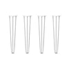 DIY Hairpin Legs Hairpin Legs 27" / White / 3/8" Hairpin Legs Set of 4, 3-Rod Design - White Powder Coated Finish