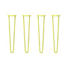 DIY Hairpin Legs Hairpin Legs 27" / Yellow / 1/2" Hairpin Legs Set of 4, 2-Rod Design - Yellow Powder Coated Finish
