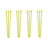 DIY Hairpin Legs Hairpin Legs 27" / Yellow / 1/2" Hairpin Legs Set of 4, 3-Rod Design - Yellow Powder Coated Finish