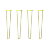 DIY Hairpin Legs Hairpin Legs 27" / Yellow / 3/8" Hairpin Legs Set of 4, 2-Rod Design - Yellow Powder Coated Finish