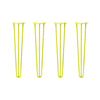 DIY Hairpin Legs Hairpin Legs 27" / Yellow / 3/8" Hairpin Legs Set of 4, 3-Rod Design - Yellow Powder Coated Finish