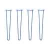 DIY Hairpin Legs Hairpin Legs 28" / Blue / 3/8" Hairpin Legs Set of 4, 2-Rod Design - Blue Powder Coated Finish