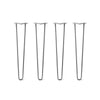 DIY Hairpin Legs Hairpin Legs 28" / Clear / 1/2" Hairpin Legs Set of 4, 2-Rod Design - Clear Coated Finish