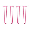 DIY Hairpin Legs Hairpin Legs 28" / Fuchsia / 1/2" Hairpin Legs Set of 4, 2-Rod Design - Fuchsia Powder Coated Finish