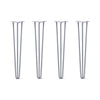 DIY Hairpin Legs Hairpin Legs 28" / Grey / 1/2" Hairpin Legs Set of 4, 3-Rod Design - Grey Powder Coated Finish