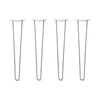 Hairpin Legs Set of 4, 2-Rod Design - Grey Powder Coated Finish