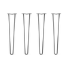 DIY Hairpin Legs Hairpin Legs 28" / Jet Black Satin / 3/8" Hairpin Legs Set of 4, 2-Rod Design - Jet Black Satin Powder Coated Finish