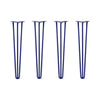 DIY Hairpin Legs Hairpin Legs 28" / Midnight Blue (Navy) / 1/2" Hairpin Legs Set of 4, 3-Rod Design - Midnight Blue (Navy) Powder Coated Finish