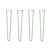 Hairpin Legs Set of 4, 2-Rod Design - Mint Powder Coated Finish