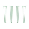 DIY Hairpin Legs Hairpin Legs 28" / Mint / 1/2" Hairpin Legs Set of 4, 3-Rod Design - Mint Powder Coated Finish