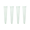 DIY Hairpin Legs Hairpin Legs 28" / Mint / 3/8" Hairpin Legs Set of 4, 3-Rod Design - Mint Powder Coated Finish