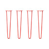 DIY Hairpin Legs Hairpin Legs 28" / Orange / Red / 1/2" Hairpin Legs Set of 4, 2-Rod Design - Orange-Red Powder Coated Finish