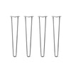 DIY Hairpin Legs Hairpin Legs 28" / Raw Steel / 1/2" Hairpin Legs Set of 4, 2-Rod Design - Raw Steel