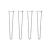 DIY Hairpin Legs Hairpin Legs 28" / Raw Steel / 3/8" Hairpin Legs Set of 4, 2-Rod Design - Raw Steel