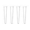 DIY Hairpin Legs Hairpin Legs 28" / White / 1/2" Hairpin Legs Set of 4, 2-Rod Design - White Powder Coated Finish