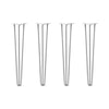 DIY Hairpin Legs Hairpin Legs 28" / White / 1/2" Hairpin Legs Set of 4, 3-Rod Design - White Powder Coated Finish