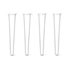 DIY Hairpin Legs Hairpin Legs 28" / White / 3/8" Hairpin Legs Set of 4, 2-Rod Design - White Powder Coated Finish
