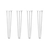 DIY Hairpin Legs Hairpin Legs 28" / White / 3/8" Hairpin Legs Set of 4, 3-Rod Design - White Powder Coated Finish