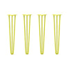 DIY Hairpin Legs Hairpin Legs 28" / Yellow / 1/2" Hairpin Legs Set of 4, 3-Rod Design - Yellow Powder Coated Finish