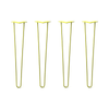 DIY Hairpin Legs Hairpin Legs 28" / Yellow / 3/8" Hairpin Legs Set of 4, 2-Rod Design - Yellow Powder Coated Finish