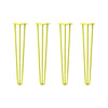 DIY Hairpin Legs Hairpin Legs 28" / Yellow / 3/8" Hairpin Legs Set of 4, 3-Rod Design - Yellow Powder Coated Finish