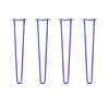 DIY Hairpin Legs Hairpin Legs 29" / Blue / 1/2" Hairpin Legs Set of 4, 2-Rod Design - Blue Powder Coated Finish