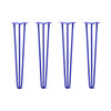 DIY Hairpin Legs Hairpin Legs 29" / Blue / 1/2" Hairpin Legs Set of 4, 3-Rod Design - Blue Powder Coated Finish