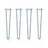 DIY Hairpin Legs Hairpin Legs 29" / Blue / 3/8" Hairpin Legs Set of 4, 2-Rod Design - Blue Powder Coated Finish