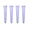 DIY Hairpin Legs Hairpin Legs 29" / Blue / 3/8" Hairpin Legs Set of 4, 3-Rod Design - Blue Powder Coated Finish