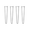 DIY Hairpin Legs Hairpin Legs 29" / Clear / 1/2" Hairpin Legs Set of 4, 2-Rod Design - Clear Coated Finish