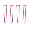DIY Hairpin Legs Hairpin Legs 29" / Fuchsia / 1/2" Hairpin Legs Set of 4, 2-Rod Design - Fuchsia Powder Coated Finish
