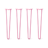 Hairpin Legs Set of 4, 2-Rod Design - Fuchsia Powder Coated Finish