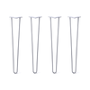 Hairpin Legs Set of 4, 2-Rod Design - Grey Powder Coated Finish