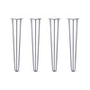 DIY Hairpin Legs Hairpin Legs 29" / Grey / 3/8" Hairpin Legs Set of 4, 3-Rod Design - Grey Powder Coated Finish