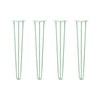 Hairpin Legs Set of 4, 3-Rod Design - Mint Powder Coated Finish