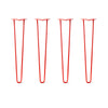DIY Hairpin Legs Hairpin Legs 29" / Orange / Red / 1/2" Hairpin Legs Set of 4, 2-Rod Design - Orange-Red Powder Coated Finish