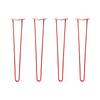 DIY Hairpin Legs Hairpin Legs 29" / Orange / Red / 3/8" Hairpin Legs Set of 4, 2-Rod Design - Orange-Red Powder Coated Finish