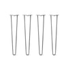 DIY Hairpin Legs Hairpin Legs 29" / Raw Steel / 1/2" Hairpin Legs Set of 4, 2-Rod Design - Raw Steel