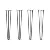 DIY Hairpin Legs Hairpin Legs 29" / Raw Steel / 1/2" Hairpin Legs Set of 4, 3-Rod Design - Raw Steel