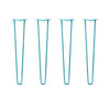 DIY Hairpin Legs Hairpin Legs 29" / Teal / 1/2" Hairpin Legs Set of 4, 2-Rod Design - Teal Powder Coated Finish